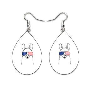 Americana Themed Teardrop Earrings